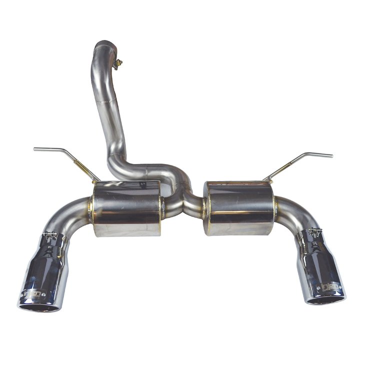 Performance Polished Dual Axle Back Exhaust System, 2018-2021 Jeep Wrangler JL 3.6L, 2018-2021 Jeep Wrangler JL 2.0L Turbo