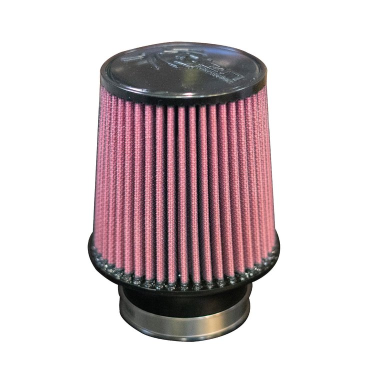 8-Layer Oiled Cotton Gauze Air Filter, 2.75 in. Flange ID, 5 in. Base, 5 in. Media Height, 4 in. Top
