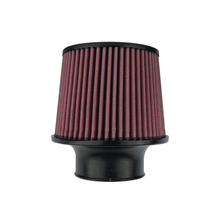 8-Layer Oiled Cotton Gauze Air Filter, 3.00 in. Flange ID, 6 in. Base, 5 in. Media Height, 5.30 in. Inertia Top