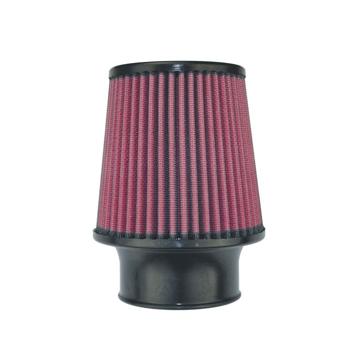 8-Layer Oiled Cotton Gauze Air Filter, 3.00 in. Flange ID, 5 in. Base, 5 in. Media Height, 4 in. Top