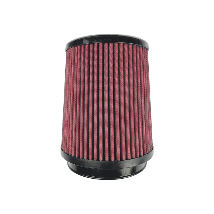 8-Layer Oiled Cotton Gauze Air Filter, 5.00 in. Flange ID, 6.5 in. Base, 6.9 in. Media Height, 5.30 in. Inertia Top