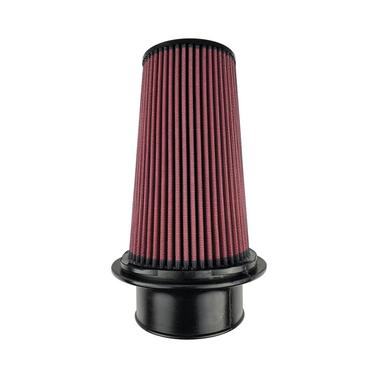 8-Layer Oiled Cotton Gauze Air Filter, 4 in. Flange ID, 7 in. Twist Lock Base, 8.80 in. Media Height, 4 in. Top