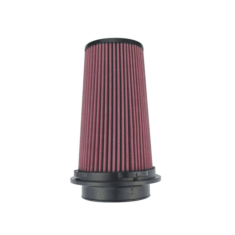 8-Layer Oiled Cotton Gauze Air Filter, 4 in. Flange ID, 6 in. Twist Lock Base, 8.80 in. Media Height, 4 in. Top