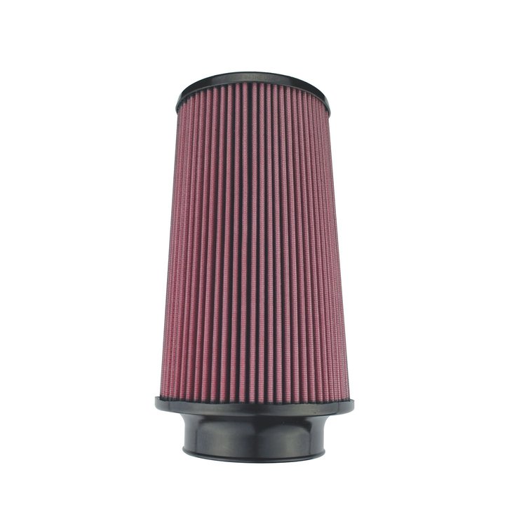 8-Layer Oiled Cotton Gauze Air Filter, 4 in. Flange ID, 6.5 in. Base, 10.30 in. Media Height, 5.30 in. Inertia Top
