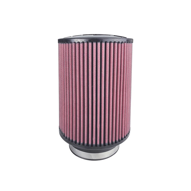 8-Layer Oiled Cotton Gauze Air Filter, 4 in. Flange ID, 6 in. Base, 6.9 in. Media Height, 5 in. Top
