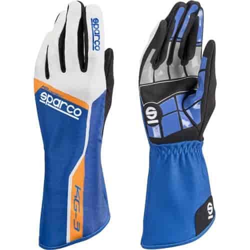 Track KG-3 Kart Gloves Blue/Orange