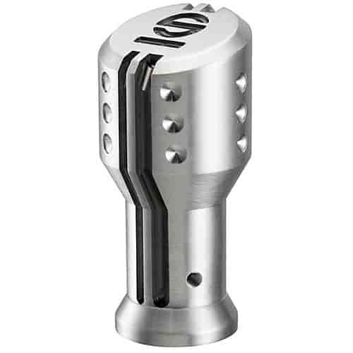 Settanta Shift Knob Silver with Black and White Accents