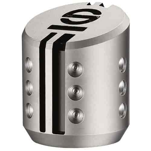 Settanta R Shift Knob Silver with Black and White Accents