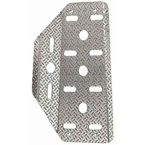 Dead Pedal Embossed Diamond-Plated Silver