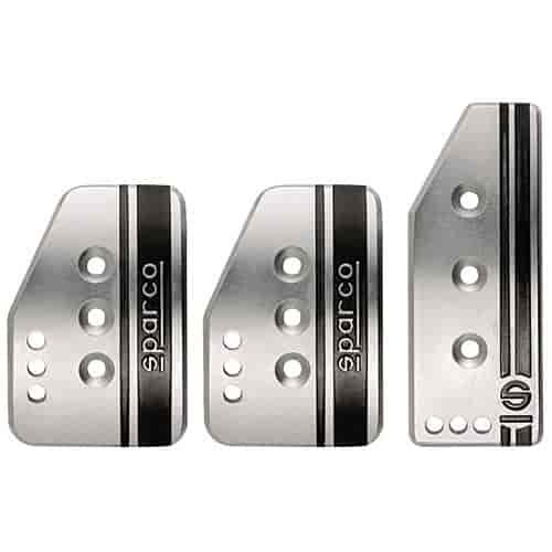 Settanta Pedal Set Silver with Black and White Accents