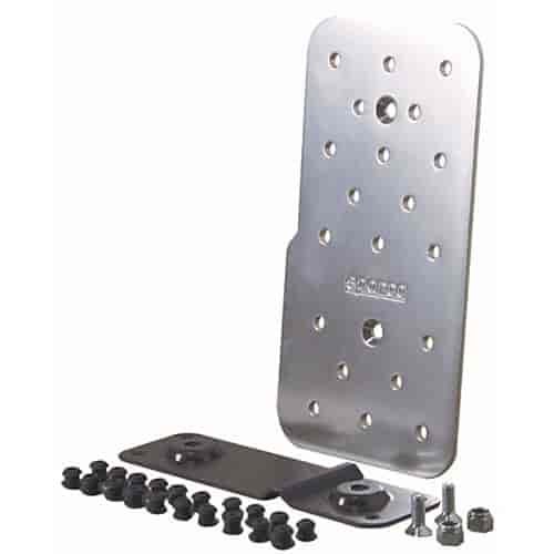 Dead Pedal Grip Polished Aluminum