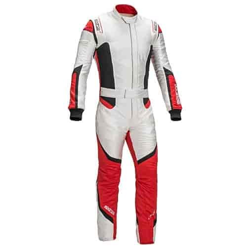 Lunargrid RS-6 Racing Suit White/Red SFI 3.2A/5