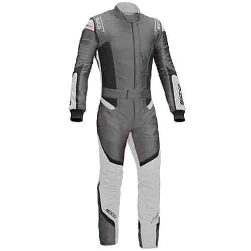Lunargrid RS-6 Racing Suit Gray/White SFI 3.2A/5