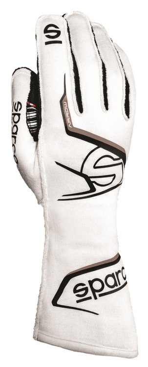 Arrow Racing Gloves FIA & SFI Approved [White/Gray]