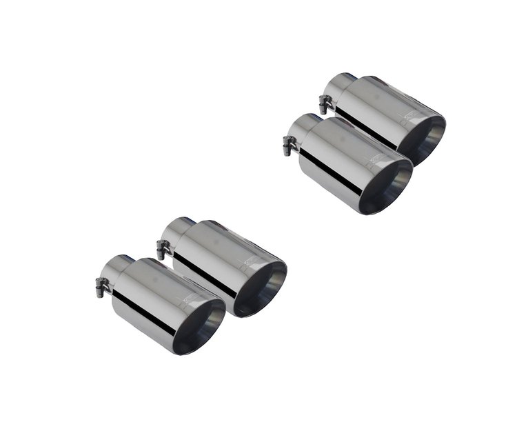 ES-FM18-BLACKTIP Exhaust Tail Pipe Tip Fits Select Ford Mustang