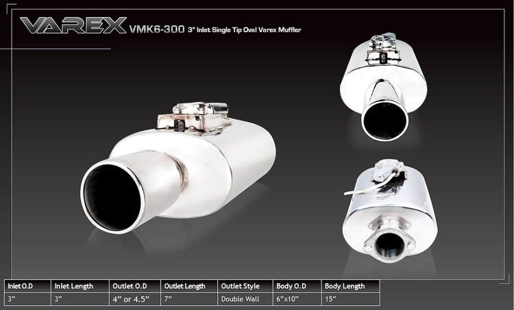 VMK6-300 Exhaust Muffler 3 in.