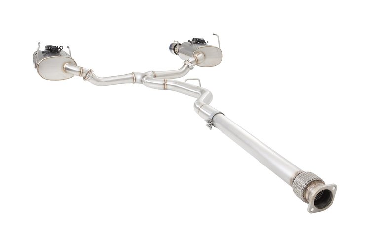 ESSWVB22VKBL Varex WR Valved Cat-Back Exhaust System Fits Select Subaru WRX VB Sedans [Burnt Blue Tips]