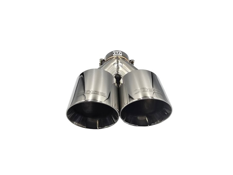 TY-AW4R-63 Twin 4 in. Round Angle Cut Right Side Exhaust Tip [304 Stainless Steel]