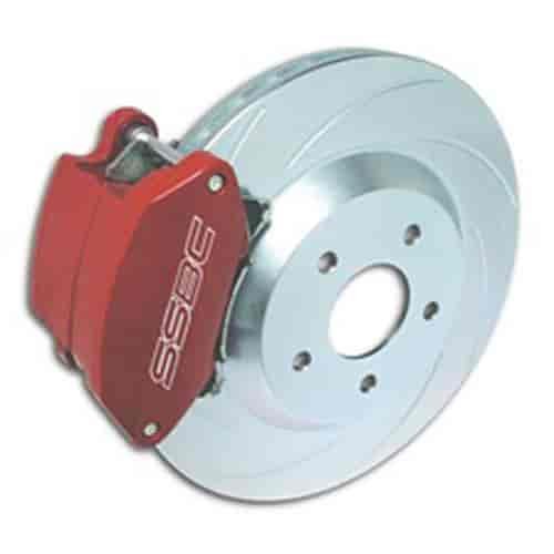 Sport R1 Plus Disc Brake Conversion Kit Polished Calipers Rear w/12.8 in. Rotors Incl Moser 5 Lug Axle