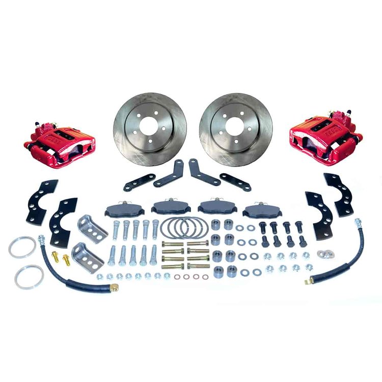 Disc Brake Kit Rear - 1 Single Piston with 11.25in Rotor - Red