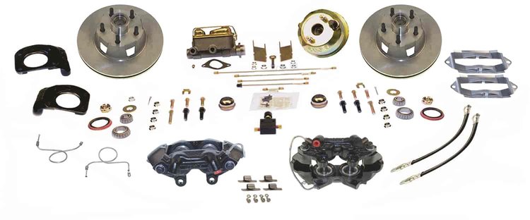 Front 4-Piston Drum to Disc Brake Conversion Kit 1964.5-1966 Ford Mustang