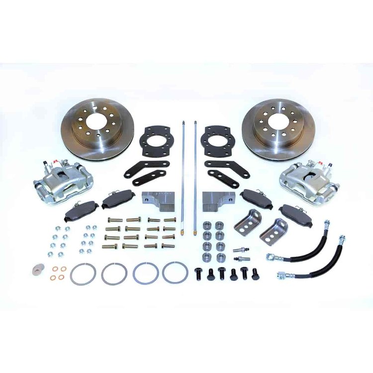 Single Piston Rear Disc Brake Conversion Kit For GM 10- & 12-Bolt Non-staggered Shocks