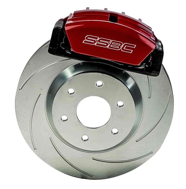 Disc Brake Kit Rear - 3 Piston Tri-Power with 14in. Rotor -Red