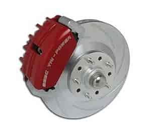 Tri-Power 3-Piston Front Disc Brake Kit Front GM Bolt Pattern For Mustang II Spindles