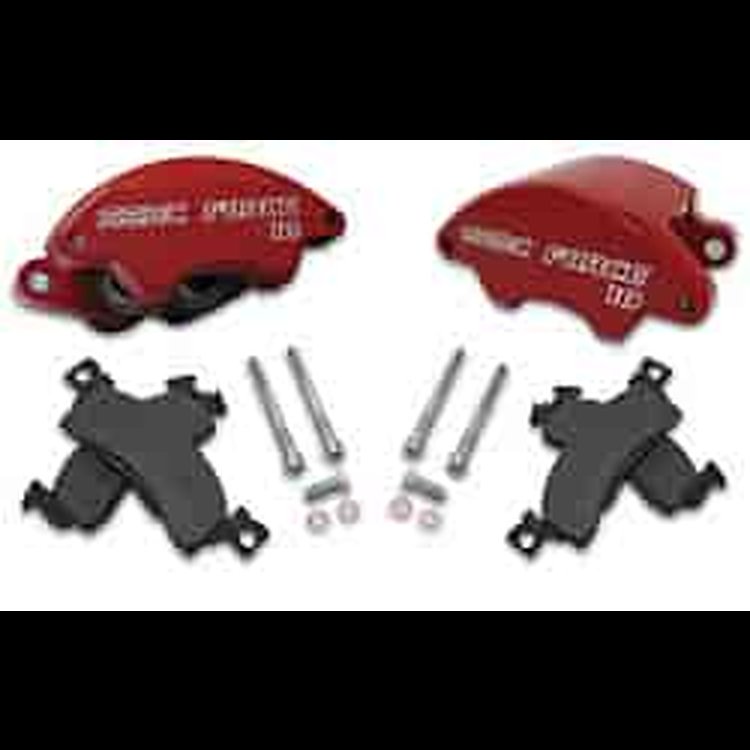 Super Twin Quick Change Front Caliper Kit Late 1960"s and Up Full Size, Metric With Clear Anodize Calipers