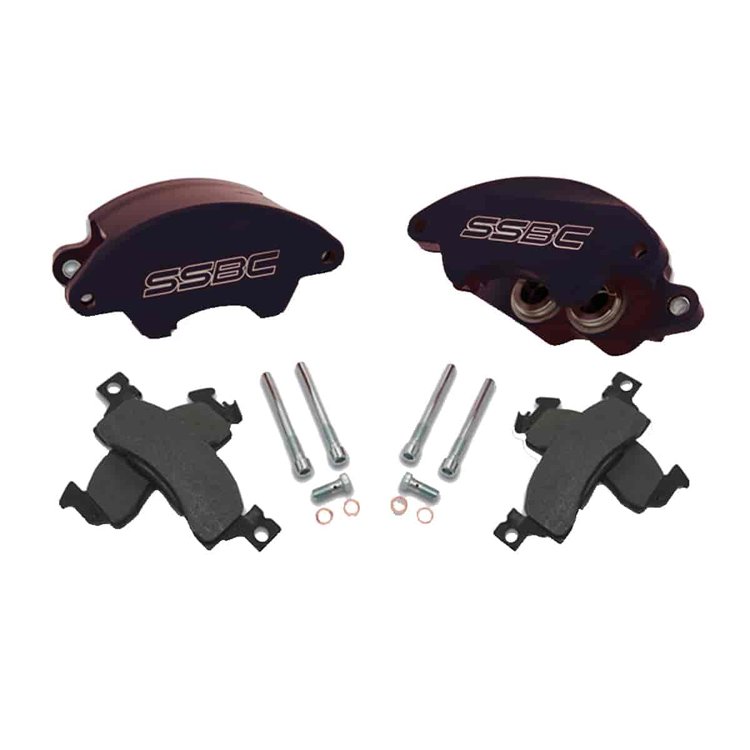 Super Twin Quick Change Front Caliper Kit Late 1960"s and Up GM Full Size (Standard 1in Wide)