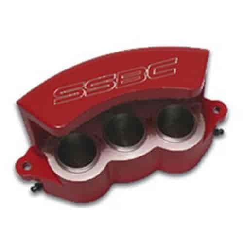 Brake Caliper/Pad Set Red Calipers Tri Power 3-Piston Aluminum Caliper