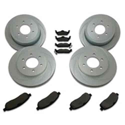 Rotor Kit - Short Stop - Turbo Slotted Rotor & Pad Kit