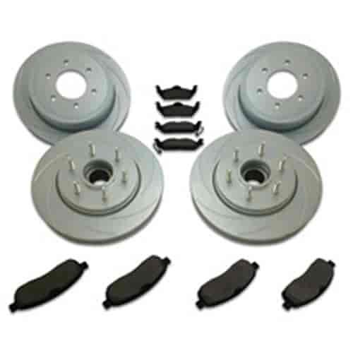 Rotor Kit - Short Stop - Turbo Slotted Rotor & Pad Kit