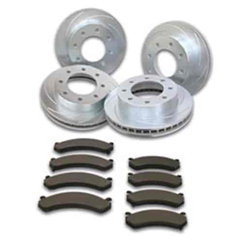 Rotor Kit - Short Stop - Turbo Slotted Rotor & Pad Kit