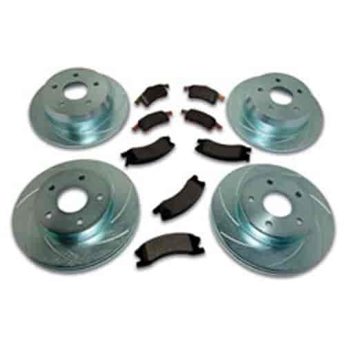 Rotor Kit - Short Stop - Turbo Slotted Rotor & Pad Kit