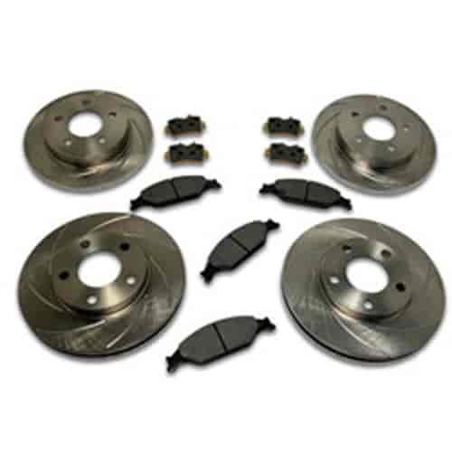 Rotor Kit - Short Stop - Turbo Slotted Rotor & Pad Kit