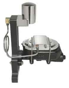 Polished Remote Mount Reservoir Corvette-Style Dual Bowl Master Cylinder