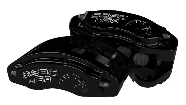 A550-20BLK ​Front Redline 6-Piston Billet Aluminum Caliper Kit for 2005-2014 Mustang [Black]