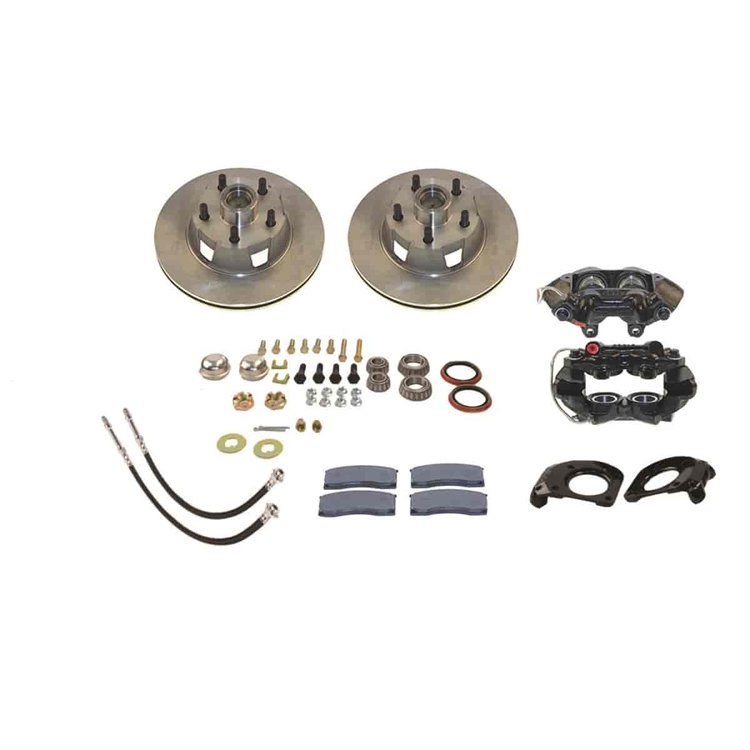 Front 4-Piston Drum to Disc Brake Conversion Kit At The Wheels Only