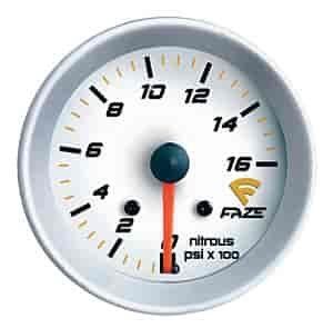 Electrical Nitrous Oxide Pressure Gauge 0 - 1600 psi, 270° sweep