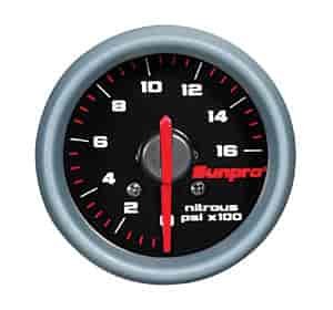 Nitrous Oxide Pressure Gauge 0 - 1600 psi, 270° sweep