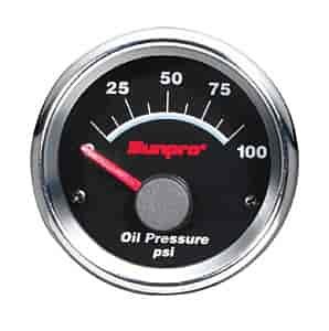 2IN. Super III Black Dial Chrome Face Electrical Oil PSI Ga