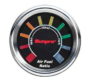 2IN. Super III Black Dial Chrome Face Air/Fuel Ratio Ga