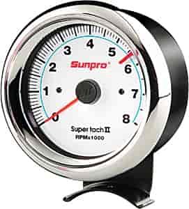 Super Tach II 3-3/8" White Dial Face