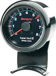 Mini Super Tach II 2-5/8" Black Dial Face