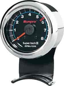 Mini Super Tach II 2-5/8" Black Dial Face