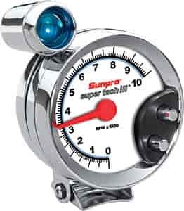 5" Super Tach III White Dial Face
