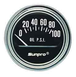 Oil Pressure Gauge 0-100 psi scale