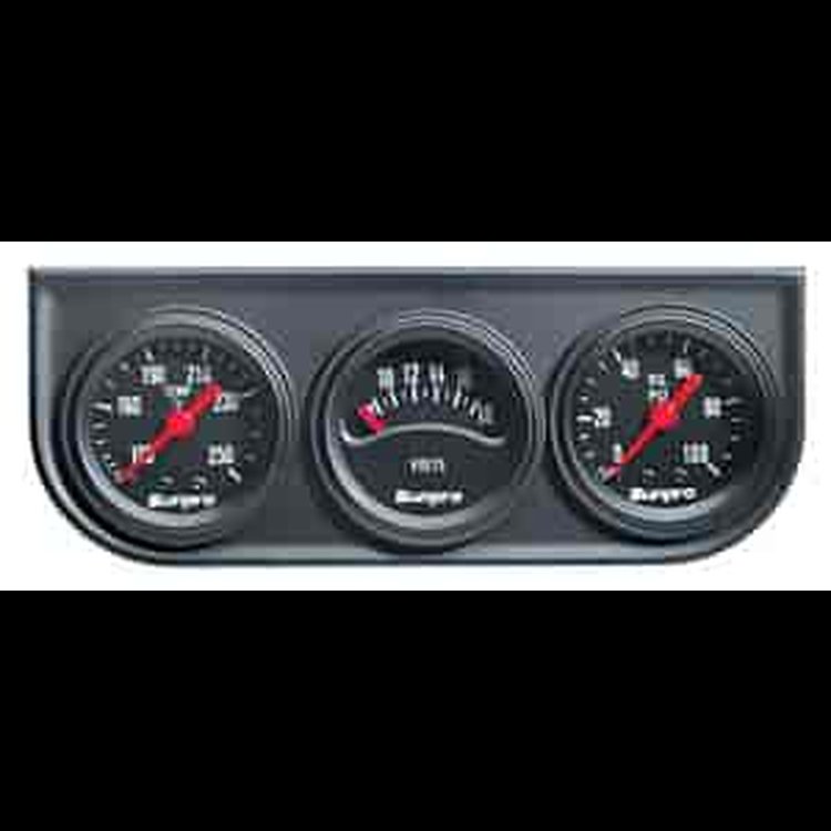 Mini Triple Gauge Kit Mechanical Oil Pressure