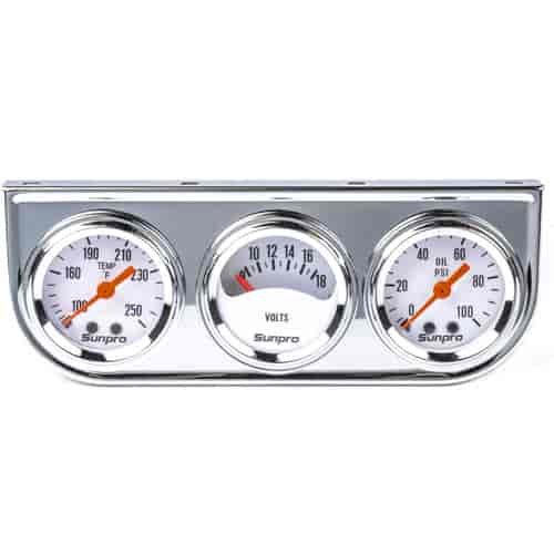 Mini Triple Gauge Kit Mechanical Oil Pressure